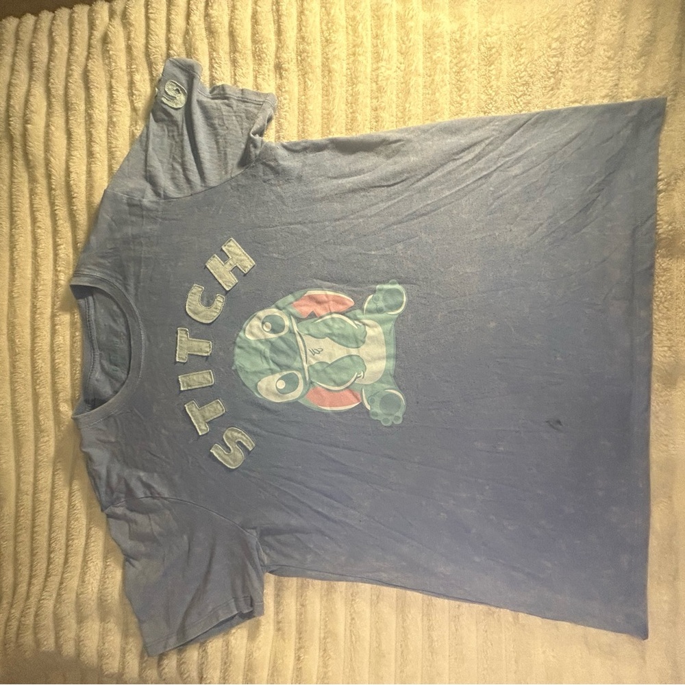 Blue Short Sleeve Tee Classic Crew Neck
